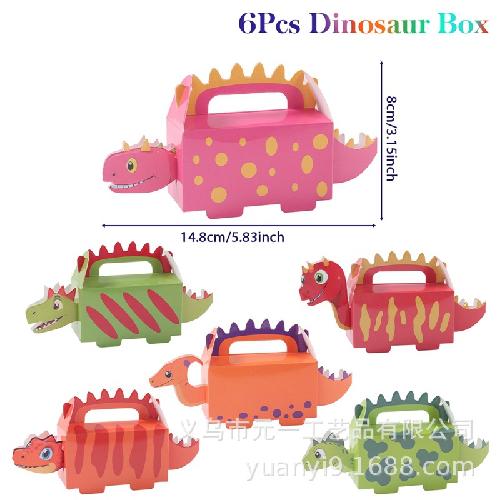 Cartoon Dinosaur Theme Cake Toppers Cute Dino Balloon Decorations Banner Tableware Set Birthday Party Supplies Baby Shower Favor