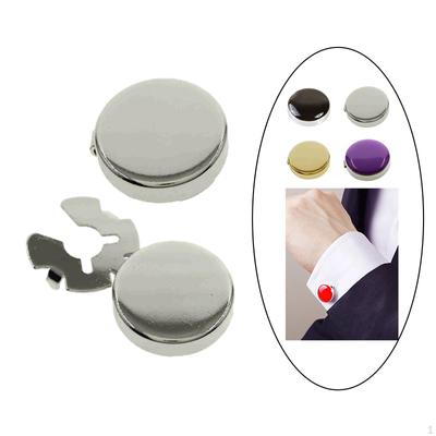2 pezzi gemelli per uomo, copre camicie rotonde lucidate accessori per camicie