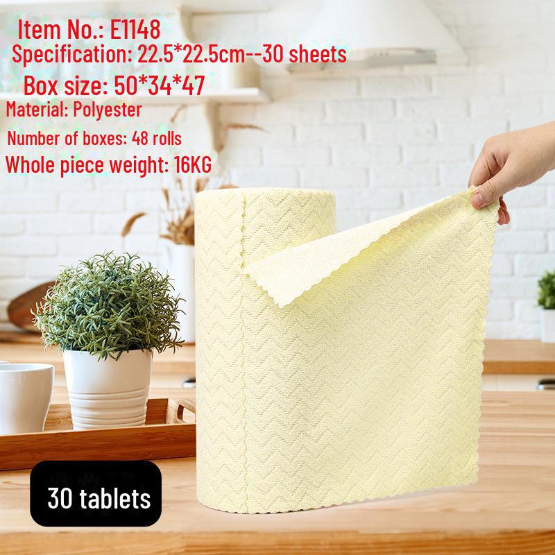 

Прочное, нелиняющее и впитывающее кухонное полотенце для влажного и сухого использования, эффективно очищает жир и грязь.