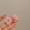 OPK Romantic Pink Flower Chiffon Earrings for Women-Perfect for The Holidays