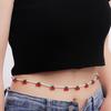 Ethnic Style Red Cherry Imitation Pearl Ins Waist Chain Beaded Accessories Street Tide Spice Girl Waist Accessories