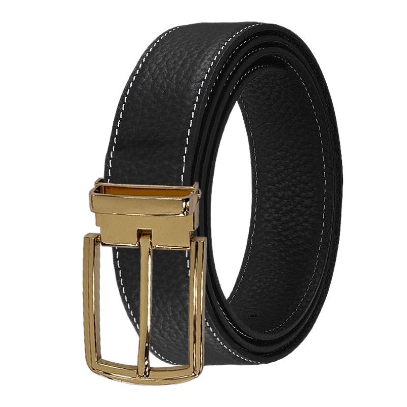 elt first layer lychee pattern pure cowhide belt high-end leisure business versatile pin buckle belt