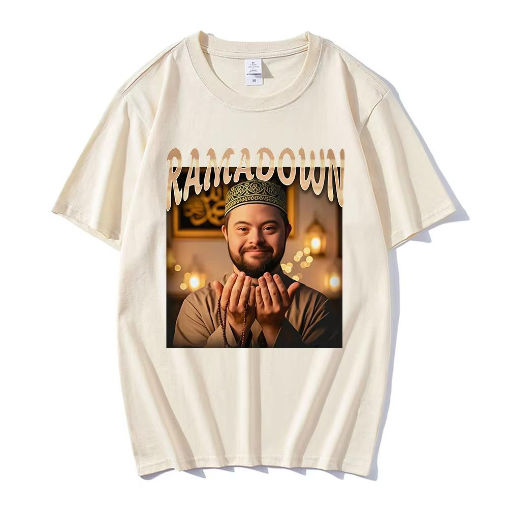 RAMADOWN MEME Funny Graphic Tshirts Men Clothing Fashion Humor Short Sleeves T Shirts Harajuku Cotton Casual Oversized Tshirt