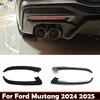 For Ford Mustang 2024 2025 Carbonfiber Rear Fog Light Foglight Lamp Cover Trim Foglamp Reflector Sticker Exterior Accessories