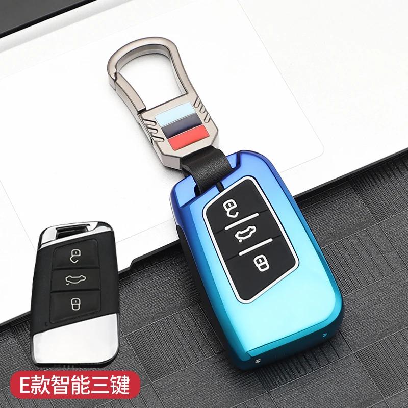 Interior Mouldings Car Remote Key Case Cover Protector Shell for VW Volkswagen Magotan Passat B8 Skoda Superb Kodiaq A7 Tiguan M