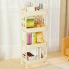 Kitchen Trolley Food-Grade Plastic 2/3/4-Tier Storage Cart with Silent Wheels Slim Design Snacks Apartment Storage Trolley