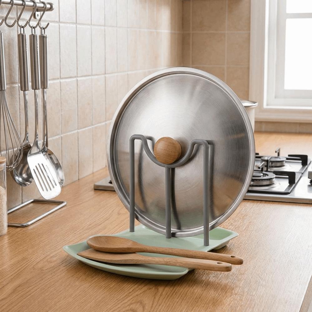 Detachable Pan Cover Shelf Multifunctional Pan Pot Lid Stand  Kitchen Accessories