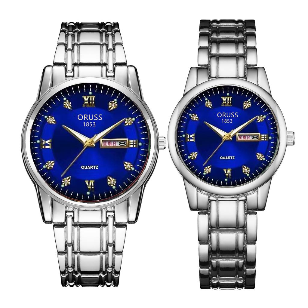 Gold Watch Simulation Watch Atmospheric Business Waterproof Luminous Calendar Watch Men'S Couple Watch Quartz Watch