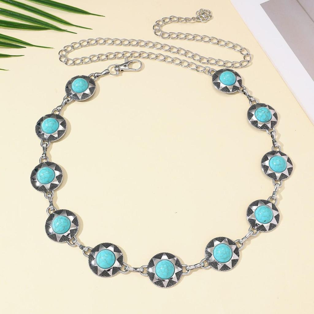 Bohemian Retro Metal Waist Chain for Women - Ethnic Style Body Jewelry
