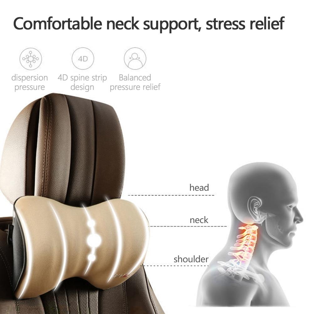 Car Driver Pillow Space Memory Foam Car Lumbar Support Back Cushion Car Seat Neck Pillow Washable Auto Pillow Cushion