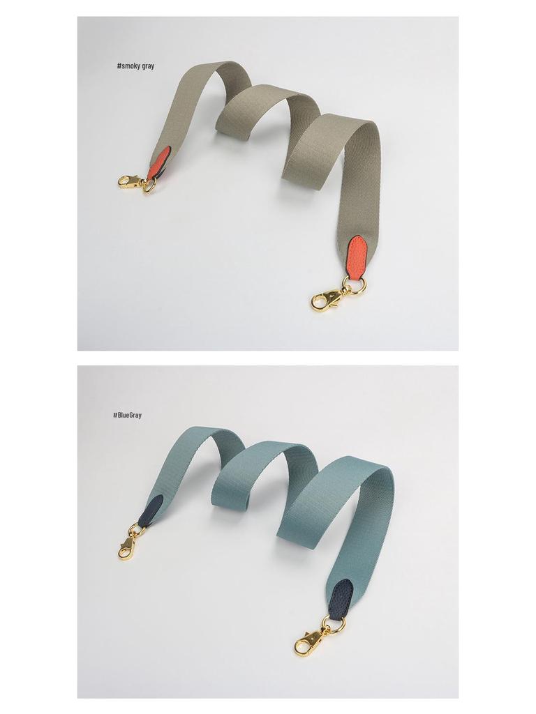 Evelyne Cotton Canvas & Cowhide Leather Crossbody Bag Strap