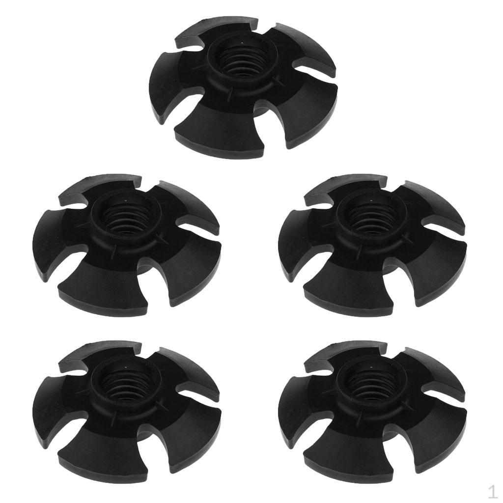 5 Pieces Snowflake Basket End Cap Walking Hiking Stick Outdoor Sports Accessories