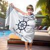 Nautical Beach Towel, Funny Nautical Lake Beach Towels Oversized Gifts for Boat Owners Women Men, Coastal Quick Dry Travel Sand Free Towel Decor for