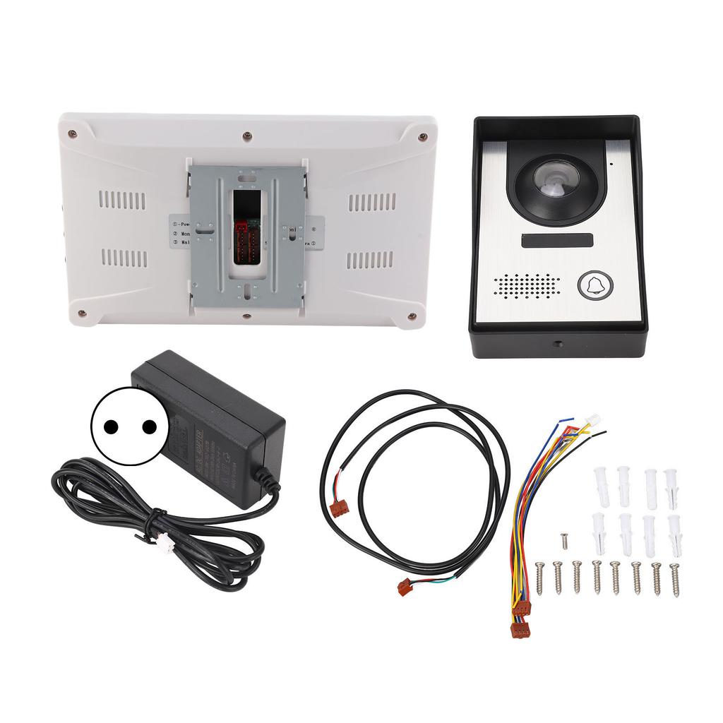7 Inch Home Intercom Doorbell Hands Free Night Vision Wired Video Doorbell Intercom System for Home