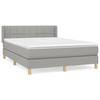 3130273 vidaXL Divan-lit Avec Matelas Gris Clair 140x200cm Tissu