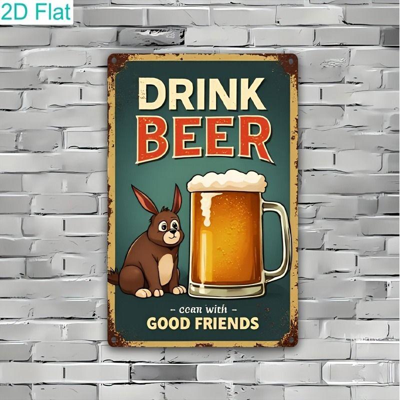 Decorative Metal Beer Sign 30x20cm