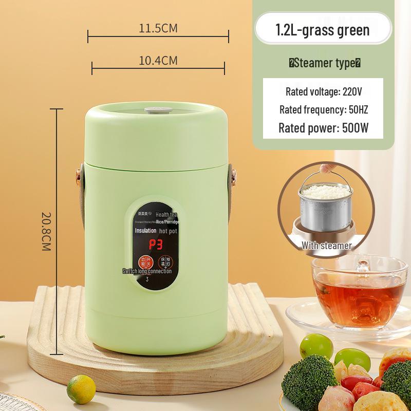 Douyin Celebrity Electric Stew Pot: Portable Multi-Function Soup & Porridge Cooker with Clear Stainless Steel Design