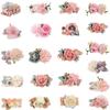 3 Pieces Hair Clip Head Decor Space Saving Exquisite Multicolored Party Decorative Flower Pins Headdress Kit Women Supplies