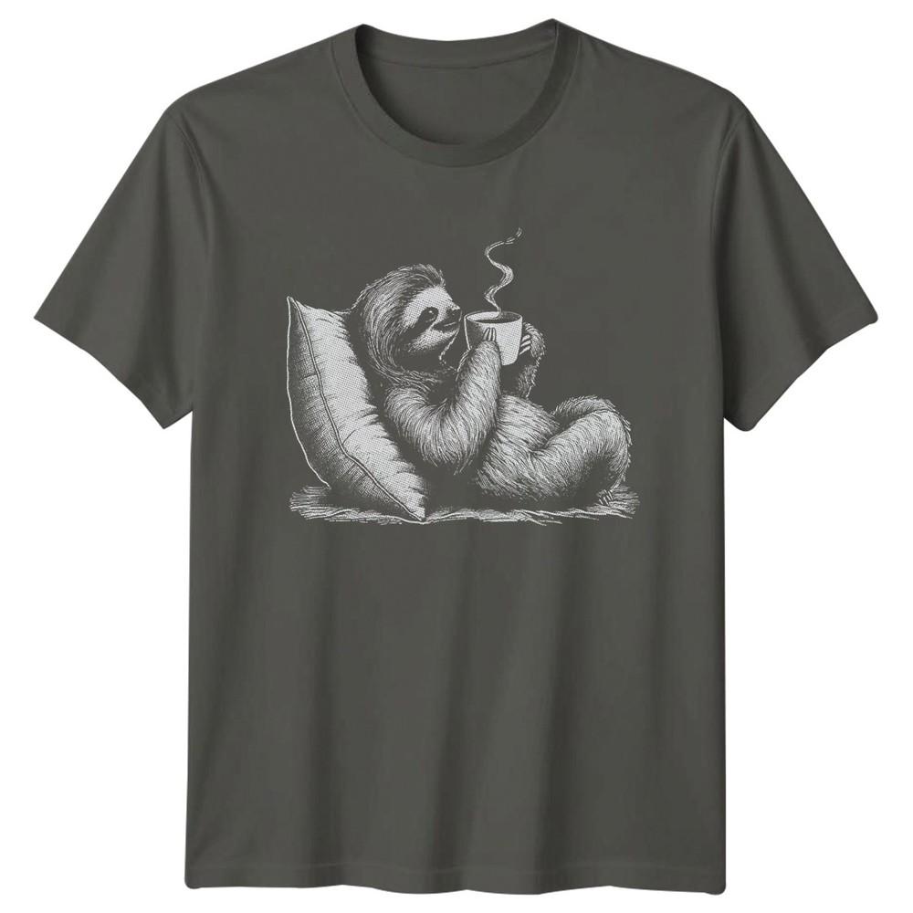 Chill Sloth Taking A Coffee TShirt Coffee Break Sloth Animal S