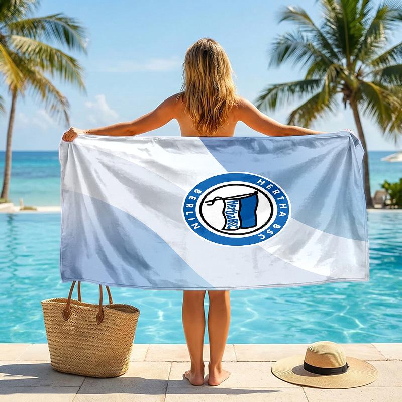 Hertha BSC FC estampado Secado Rápido Toalla de Playa Microfibra Absorbente Portátil Viaje Natación Toalla