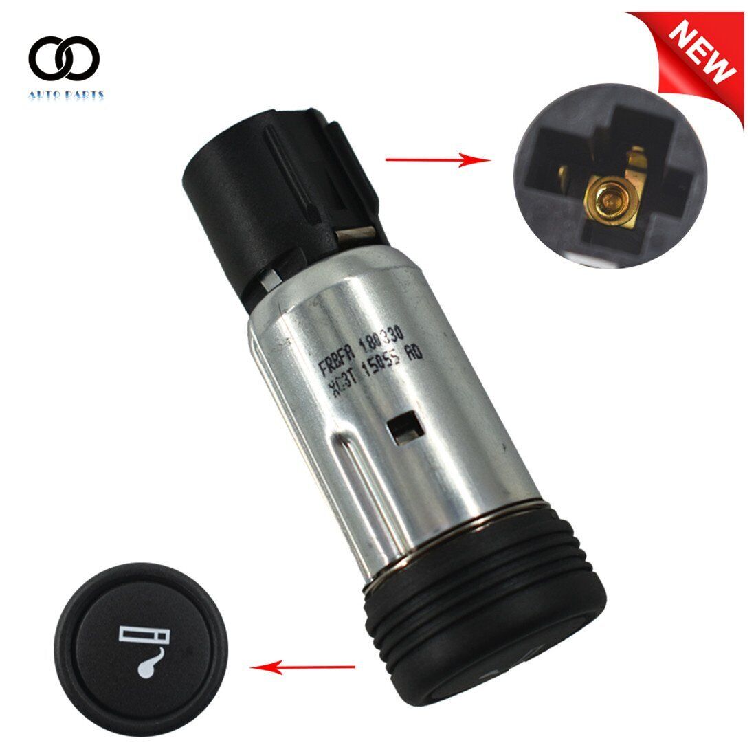 Cigarette Lighter Assembly Socket Fit for Ford Lincoln Mercury XC3Z-15055-AA