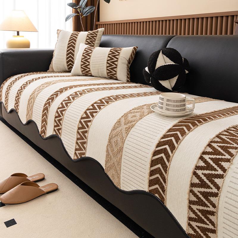 

2025 новый диванная подушка особой формы универсальная фиксированная нескользящая цельная шенилловая подушка для сиденья чехол от царапин когтями кошки 90*90cm