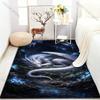 Multiple Sizes White Dragon In Cave Carpet for Living Room Bedroom Sofa Home Decor Rus Non-slip Floor Mat Luxury Gift
