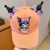 New Sanrio Kids Cartoon Kuromi Sun Hat Adjustable Baseball Cap Summer Anti-UV Breathable Outdoor Hat for Girls