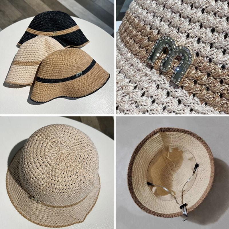Summer Bucket Hats Cap For Women Double Layer Spring Fisherman Hat Outdoor Foldable Suncreen Beach Hat