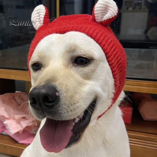 Barn Lue Vinter Pet Cap Strikket Høy elastisitet Holder varmen Ensfarget Øre Decor Småbarn Gutter Jenter Beanie Foto Prop Hodeplagg