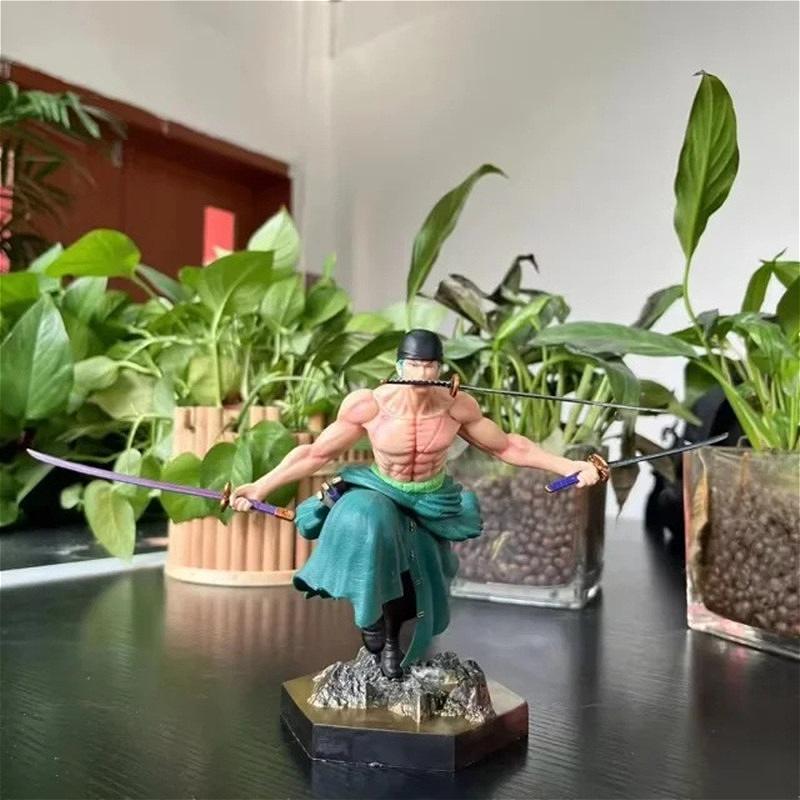 New One Piece Phantom Roronoa Zoro Style Anime Figure Model Statue Collection Desktop Gifts Handmade Model Action Figure