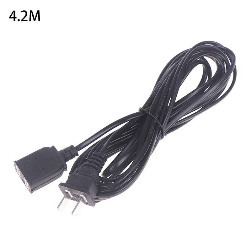 Ac Power Cord White Black Red Line With On/Off Switch Button Cables Wire Two-Pin Plug Cable Extension Cords Adapter