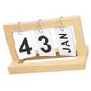 Standing Flip Wooden Desk Calendar Nordic Style Vintage Large Display Wooden Flip Calendar for