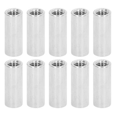 10 Pcs Round Connector Nut M8x1.25 L30mm Stainless Steel Coupling Nuts Threaded Sleeve Rod Kit