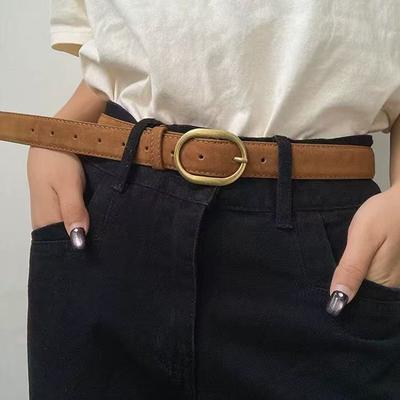 Womens Wide PU Leather Belt With Alloy Pin Buckle Vintage Chic Style Jeans Outfits
