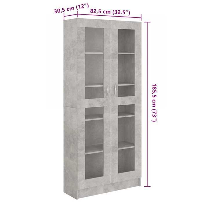 Armario - vidaXL - Grigio Cemento - 1 Tiroir - 1 Porte - 82,5x30,5x185,5cm