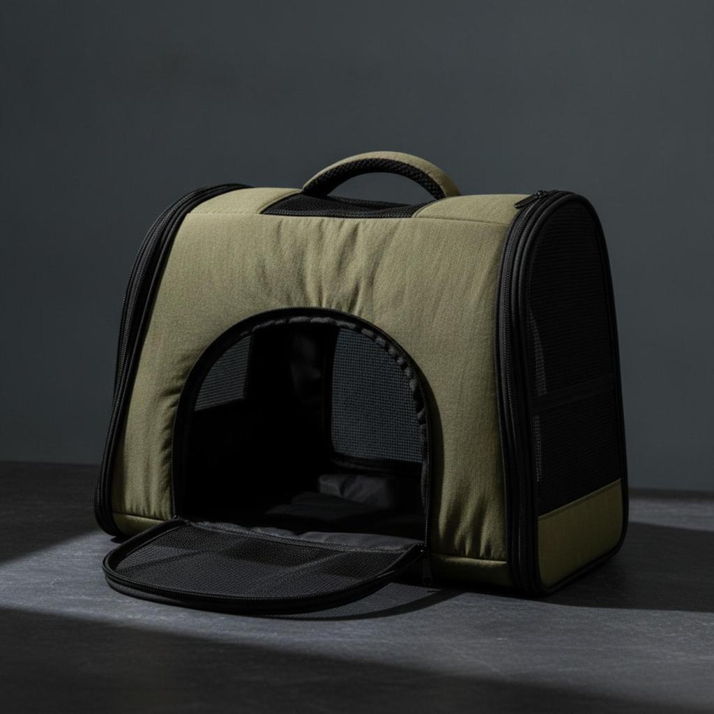 Cat Carrier Foldable Rectangular Pet Travel Bag Breathable for Everyday Outings