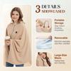 Portable Heated Shawl Wraps for Winter, Cozy USB Heated Shawl 3 Heating Levels Throw Blanket Wearable Blanket for Home Rest Car Travel