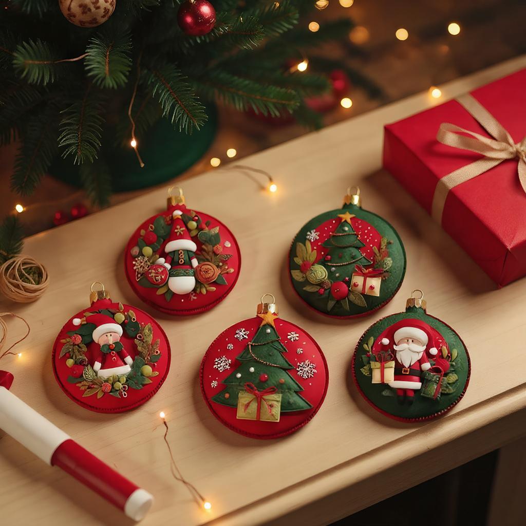 Kit Toppe di Feltro di Natale Fai da Te con Foglio di Feltro Pre-Tagliato Kit di Riparazione in Feltro Natalizio Multiuso Facile per Principianti Regalo Fatto a Mano