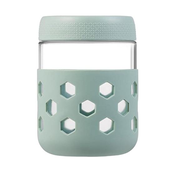 Glass Mason Jars with Silicone Sleeves 16 Oz Leak-Proof Meal Prep Jars Airtight BPA-Free Containers for Overnight Oats Yogurt Snacks