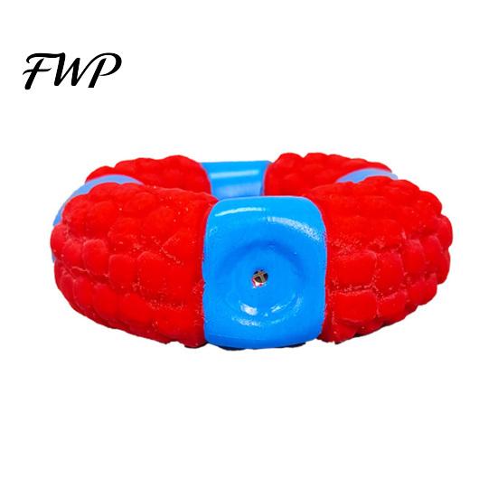 Puppy Teething Toys Lifebuoy Ring Dog Toy, Latex Squeaky Chew Teeth Oral Care Cleaning Toy for Aggressive Chewers, Interactive Pet Training