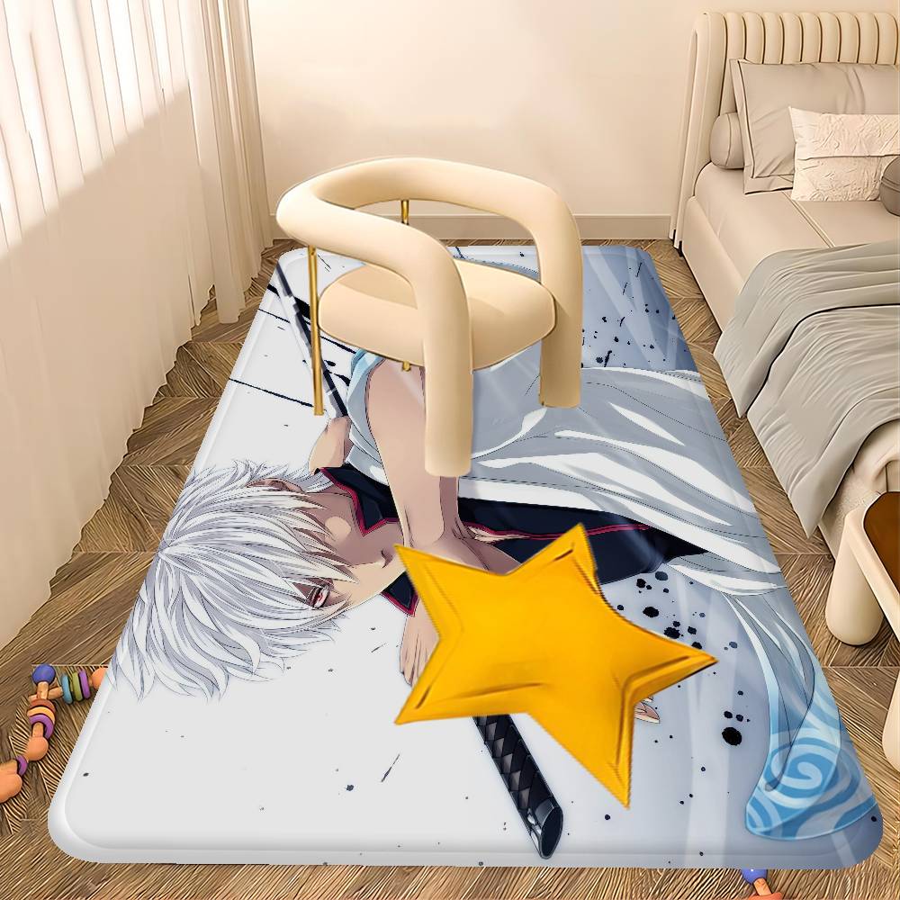 Classic Comedy Anime G-Gintama Floor Mat Rectangle Anti-slip Home Soft Badmat Front Door Indoor Outdoor Mat Hotel Decor Mat