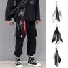 Keychain Pendant Hop Style Paisley Printed Kerchief Tassel Ornament for Unisex Pants Backpacks Metal Keychain for Biker