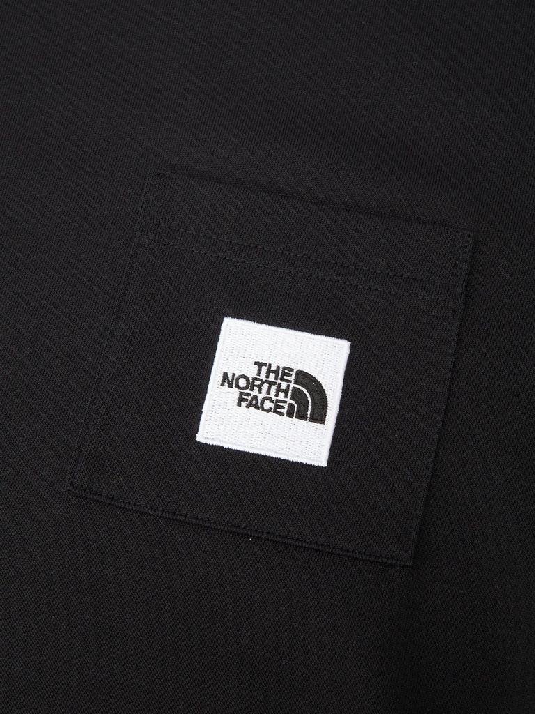 North Cut and Sew Square Logo Pocket Tee White Mix Gray XL [The Face] Short-Sleeve T-Shirt S/S