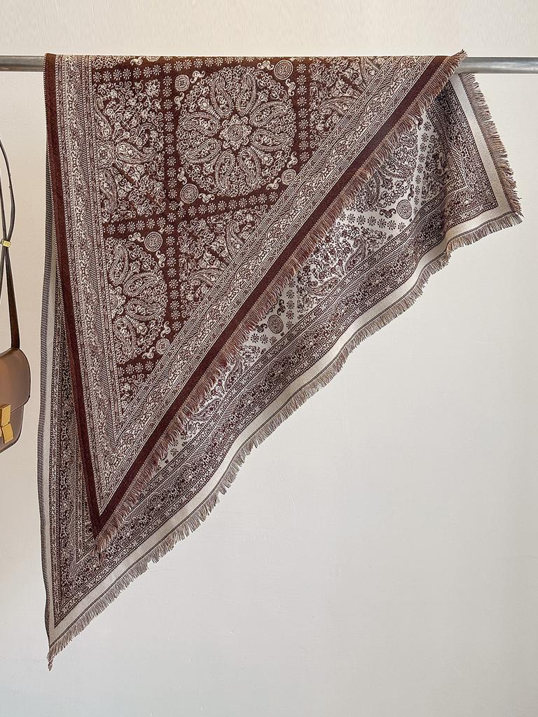 Women's Paisley Print Cashmere Shawl Imitation Pashmina Scarf Soft Warm Winter Wrap Fashionable Female Design Blanket Bufanda