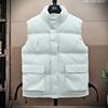 New Stand-up Collar Vest Men's Autumn and Winter Cold and Warm Trendy Brand Cotton Vest Thickened Tooling Jacket