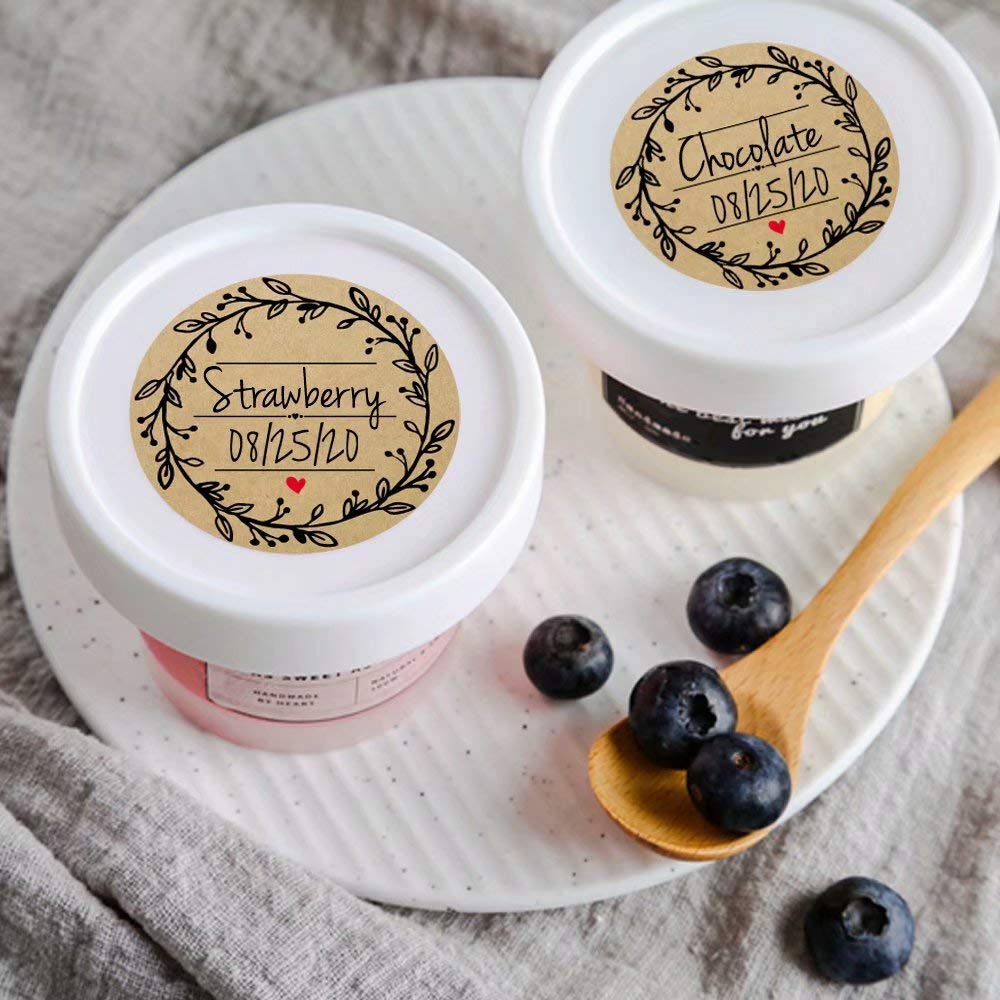 Rola Autocolante Hârtie Kraft 500 Buc. Etichetă Sigiliu Autoadezivă Ambalaj Decorativ Caligrafie Etichetă Binecuvântare Autocolant Sărbători Copt