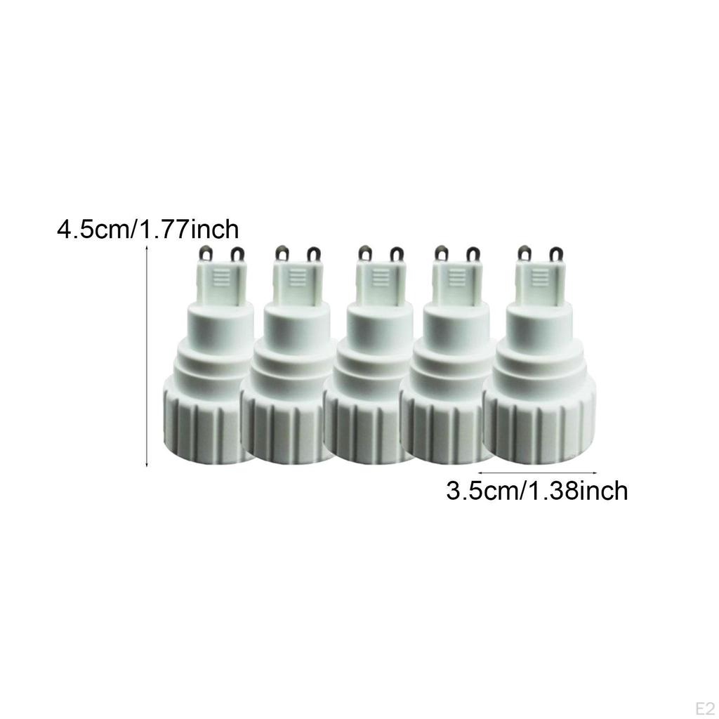 5Pcs G9 To Gu10 Adapter Bulb Holder Accessory Easy Install Heat Resistant Practical Portable Direct