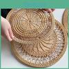 Wall Handmade Basket Decor Woven Rattan Wall Decor Hollow Bamboo Hanging Baskets Wall Hanging Bohemian Gift