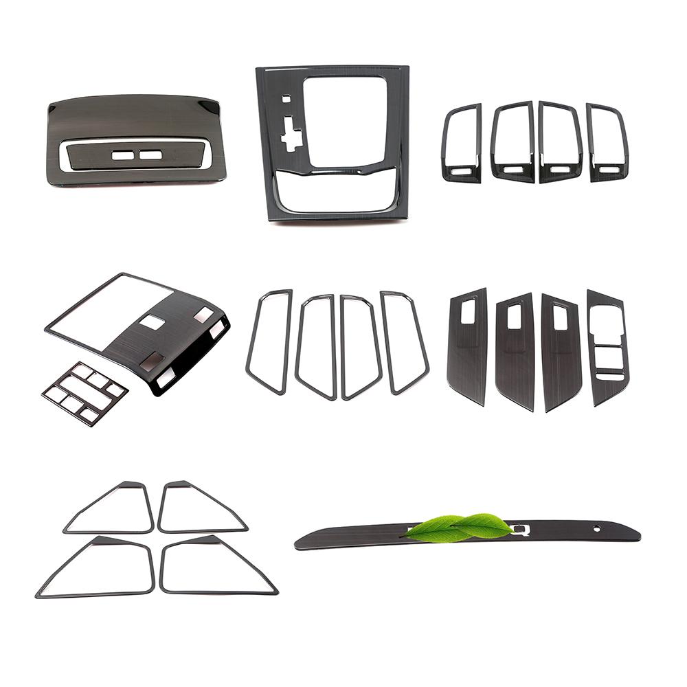 For Skoda Karoq 2017- Car Inner Styling Modify Refit Central Console Part Trim Frame Cover Stainless Steel Decorate